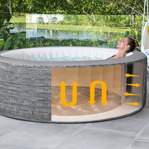 Bain à remous gonflable OEM ODM, bain à bulles d'air, bain à remous chauffé, <span class=keywords><strong>piscine</strong></span> ronde extérieure pour le <span class=keywords><strong>camping</strong></span> <span class=keywords><strong>et</strong></span> le jardin - Product Image 2