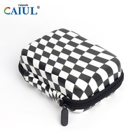 Tas Penyimpanan Portabel Keras Anti Air EVA Hitam Putih Kustom YP untuk Printer, Kabel Data, Hard Disk, Headset Digital