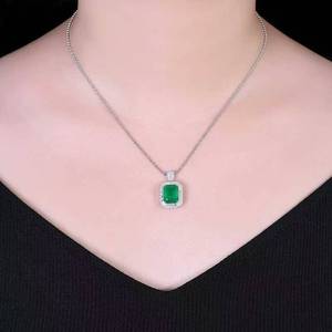 18K White Gold Rectangular Emerald <b>Ring</b> 5.15ct Natural Emerald 75 Pcs <b>Diamonds</b> Double Halo Women Jewelry Wedding Gemstone <b>Ring</b> - Product Image 4