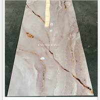 Panneau mural en PVC imperméable pour cuisine et salle de bain, feuille de marbre UV, 1220x2440mm, durable, anti-moisissure, 3D, ignifuge, léger