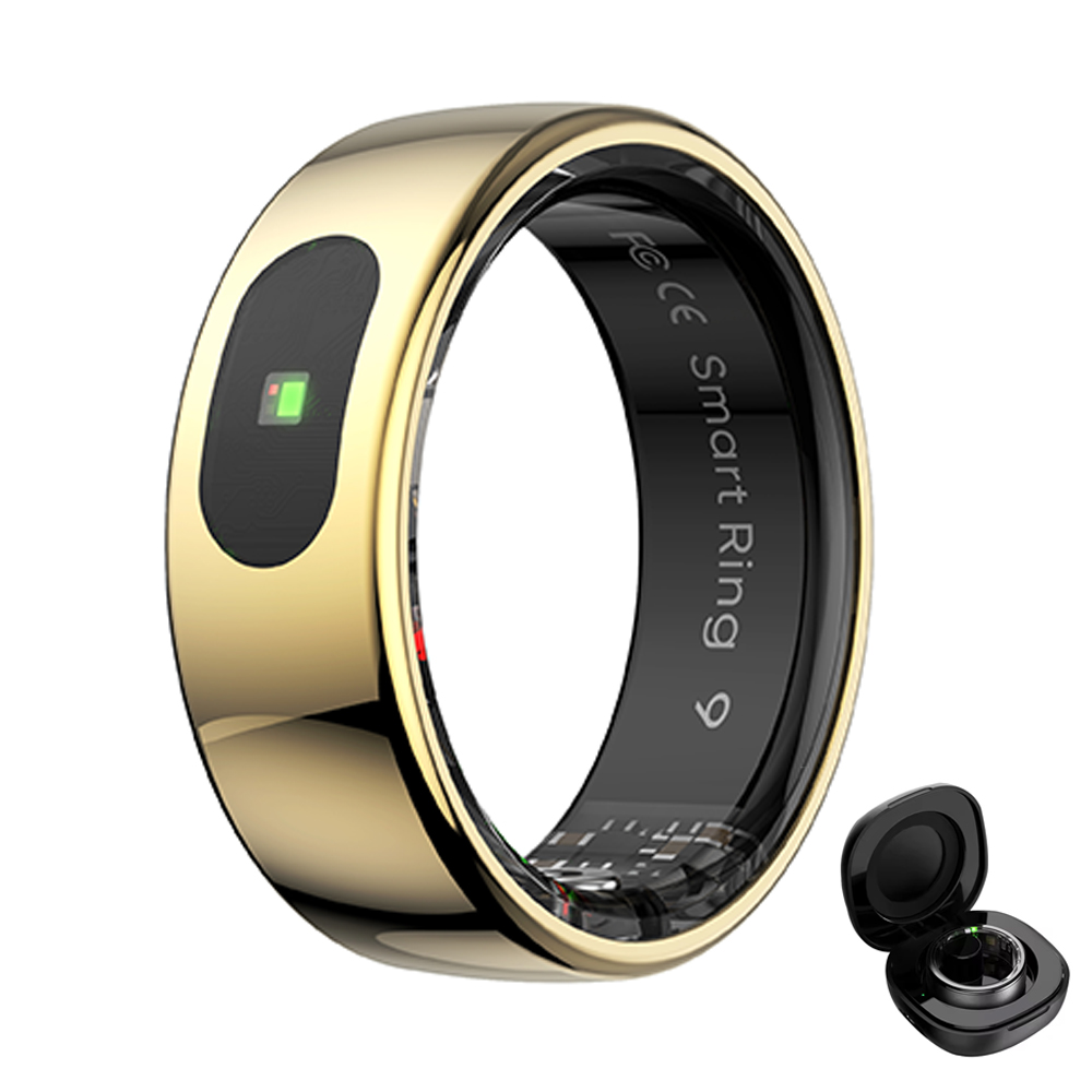 R08 Smart Ring Fitness Tracker With Heart Rate and Skin Temperature Monitoring Sleep Tracker Alloy Case Remote Function