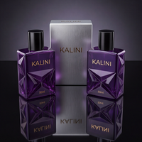 Flacon de parfum de luxe de marque privée, 50 ml, vide, en verre carré, avec atomiseur à fine brume, forme carrée, pour hôtel, avec boîte