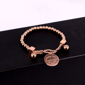 Pulsera de bolas de acero inoxidable para mujer, brazalete de bolas, bolas, amor eterno, Nueva <span class=keywords><strong>York</strong></span> - Product Image 3
