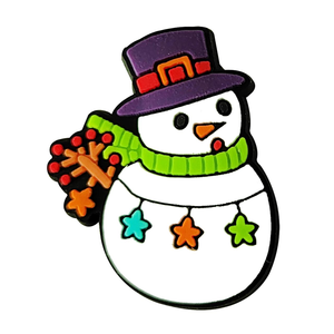 จี้รองเท้าพีวีซีรูปซานต้า กวางเรนเดียร์ มนุษย์หิมะ ดีไซน์ใหม่ ขนาด 2.5-3.5 ซม. ธีมคริสต์มาส สำหรับรองเท้าคล็อก ขายส่ง - Product Image 3