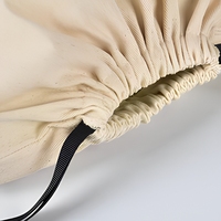 Sac cadeau en coton naturel avec logo personnalisé, pochette d'emballage imprimée pour Abaya, chaussures, shopping