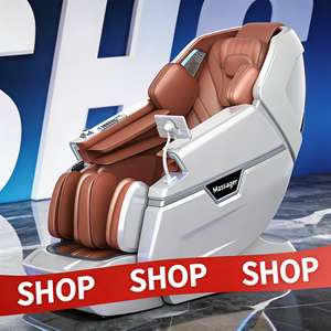 Fauteuil de massage pliable L66 4D SL Track avec rail de guidage de 135 cm, 52 airbags, corps à gravité zéro pour hôtel, <span class=keywords><strong>SPA</strong></span>, OEM, ODM - Product Image 1