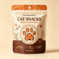 Sacs Doypack personnalisés brillants pour aliments pour animaux de compagnie, étanches en BOPP avec fermeture éclair, haute qualité pour friandises réutilisables pour chiots, chiens et chats, qualité alimentaire