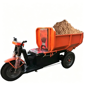 Tricycle benne de chantier haute performance 1&2 grande capacité de chargement pour sable, briques et gravier. Hydraulique - Product Image 1