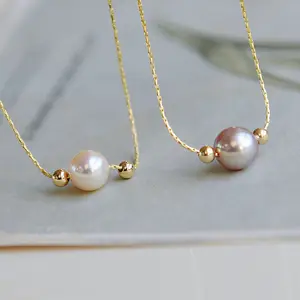 New simple pearl necklace female fashion necklace female Fashion temperament collarbone chain female wholesale