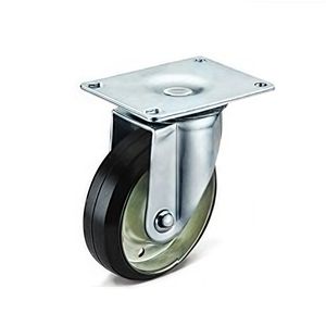 Roulettes en acier avec base en caoutchouc <span class=keywords><strong>Plaque</strong></span> supérieure et roulement Roulettes <span class=keywords><strong>de</strong></span> mobilier <span class=keywords><strong>de</strong></span> bureau Roulette fixe - Product Image 5