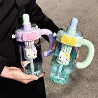 Gobelet géant en plastique grande capacité avec poignée, tasse à thé et bouteille d'eau résistantes aux hautes températures