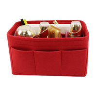 Pochette de rangement pour maquillage en feutre doux avec fermeture éclair sécurisée