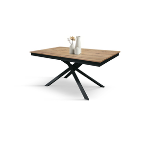 Antonio Extendable <b>Table</b> 120x80 <b>Rustic</b> Oak Melamine Top Metal Base Internal Use - Product Image 5