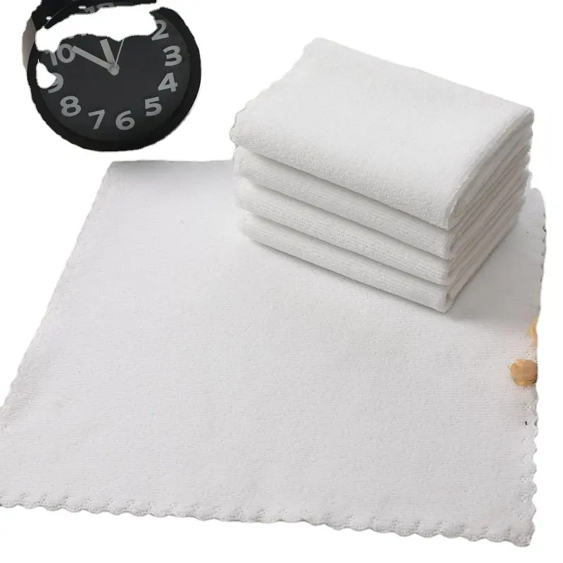 Hochwertige Mikro faser Großhandel super weich weiß Hotel verwendet kleine quadratische Handtuch/Lappen/Geschirr tuch