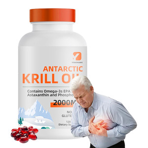 OEM Aceite de Krill Antártico 2000mg Suplemento de Aceite de Pescado, Fosfolípidos de Astaxantina EPA DHA, Previene el Corazón Coronario Adultos - Product Image 1
