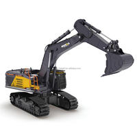 Excavator Radio Kontrol Huina 1592 Skala 1/14 2.4GHz 7.2V/1200mAh untuk Hadiah Anak Laki-laki di Atas 8 Tahun (Dropship)