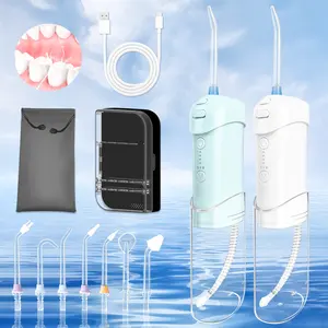 Irigator Flosser listrik nirkabel, pembersih gigi tanpa kabel, kekuatan perjalanan Mini portabel Ipx7, irigator Oral Flosser air gigi