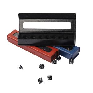 Caja de Dados Personalizada de Cuero PU Ecológico y Duradero para Juegos de Rol de 6 Jugadores, Embalaje Cuadrado con Ventana - Product Image 1