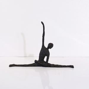 Chica bailando serie retrato escultura Hotel estatua de Metal molde suave regalos dormitorio adorno de mesa - Product Image 2