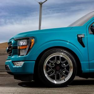 Rines Forjados para Camioneta Ford F150 Silverado 1500 <span class=keywords><strong>de</strong></span> 17 18 19 20 Pulgadas 6x139.7 6x135 Aleación <span class=keywords><strong>de</strong></span> Aluminio Negro Brillante Fresado Rines Personalizados - Product Image 4