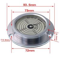 Niveau à bulle rond REALMAX 94*15mm pour grue, niveleur d'entretoise horizontale pour engins lourds XCMG Zoomlion, outil d'équilibrage