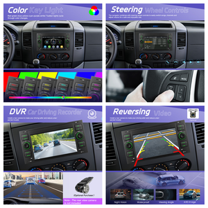 Lecteur MP5 pour voiture Podofo 2 DIN 7'' avec Carplay sans fil, Android Auto, <span class=keywords><strong>autoradio</strong></span> RDS pour <span class=keywords><strong>Ford</strong></span> Transit, <span class=keywords><strong>Fiesta</strong></span>, Focus, Galaxy, Mondeo, Fusion - Product Image 3