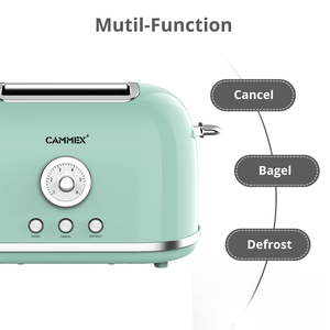 Máy nướng bánh mì điện <span class=keywords><strong>2</strong></span> lát bánh mì nướng bánh mì phụ kiện nhà bếp thép không gỉ Retro nướng bánh mỳ - Product Image 3