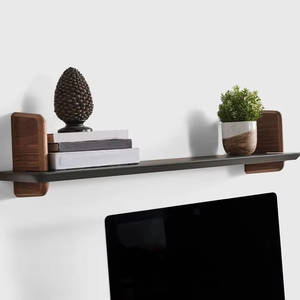 Mensola Moderna in Legno da Parete con Motivo Tagliato al Laser per Organizzare Soggiorno e Camera da Letto, Espositore per <span class=keywords><strong>Libri</strong></span> e Piante - Product Image 1