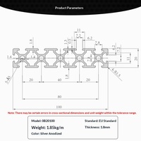 Profilé en aluminium extrudé industriel standard européen 20100 T Slot pour machines CNC et cadres d'automatisation robustes
