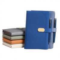 Carnet de notes A5 en PU pour bureau, avec gourde, personnalisable avec impression de logo, coffret cadeau haut de gamme