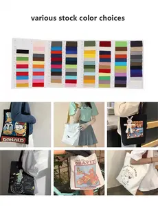 Bolsa de Compras Ecológica de Algodón Orgánico Reutilizable con Diseño Personalizado Cremoso, Bolsas de Tela Lisas con Logotipo - Product Image 6