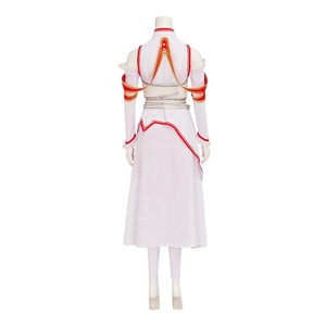 Ensemble de jupe uniforme rouge et blanche pour femme, costume de combat du personnage d'anime <span class=keywords><strong>Asuna</strong></span>, tenue de <span class=keywords><strong>cosplay</strong></span> pour Halloween - Product Image 4