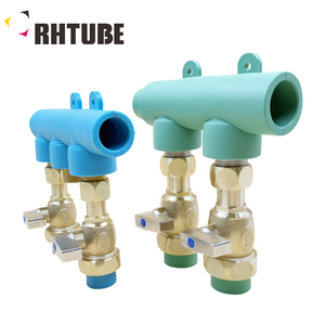 Collettore PPR in <span class=keywords><strong>ottone</strong></span> a 2 e <span class=keywords><strong>3</strong></span> vie con filettature esterne, raccordo per tubi ad alta pressione e alta portata per l'approvvigionamento idrico PN25, resistente alla corrosione - Product Image 2