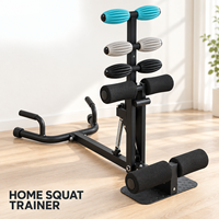 FLOWA Factory Best Seller Sport Deep Squat Machine Adjustable Glutes Trainer Core Leg Push up Workout Machine for Home Gym