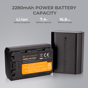 Batería de Cámara Recargable de Iones de Litio K&F Concept de 2280 mAh NP-FZ100 para <span class=keywords><strong>Sony</strong></span> A7iii A7Riii A9 A6600 A7R <span class=keywords><strong>IV</strong></span> <span class=keywords><strong>Alpha</strong></span> A9 II - Product Image 2