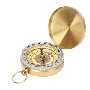Brújula para <span class=keywords><strong>nuevo</strong></span> acampar al aire libre Senderismo Bolsillo portátil Latón Cobre dorado Brújula Navegación con pantalla Noctilucence - Product Image 3