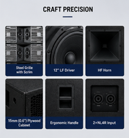 Speaker Line Array Ganda 12 Inch 1000W RMS Daya Tinggi, Sistem Speaker Audio Profesional untuk Konser