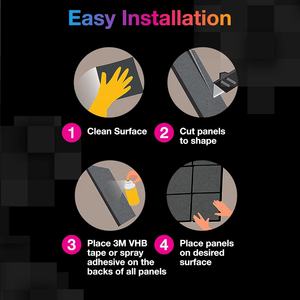 Paneles acústicos de carbón gris claro de alta densidad de 9mm Paneles PET de absorción de sonido de Fieltro de Poliéster - Product Image 6