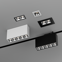 Spot LED encastré à grille raster, angle de faisceau réglable, anti-éblouissement, pour éclairage de villa et de magasin