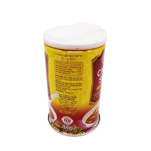 Latas Redondas de <span class=keywords><strong>Hierro</strong></span> de 330 ml Impresas Personalizadas con Tapas de Plástico Transparente, que Contienen una Cuchara y un Obleo de Frutas, Latas de <span class=keywords><strong>Hierro</strong></span> para Porridge de Ocho Frutas. - Product Image 6