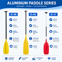 Pagaie en aluminium avec lame en PP, poignée en T, légère, pour kayak, canoë, rafting, bateau gonflable, SUP, sports nautiques