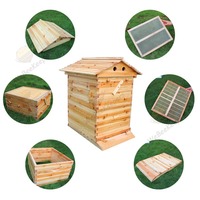 Komplettes Set Automatischer Selbstfließender Honigbienenstock Imkerei-Tannenholz-Bienenstock mit 7 Rahmen