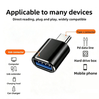 Adaptateur USB 3.0 Type-C vers USB, convertisseur OTG haute vitesse 5 Gbps avec connecteurs Type-C mâle et USB femelle