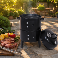 Barbecue fumoir multifonctionnel d'extérieur, four commercial et domestique, cuisson de viande fumée, fumoir moderne en acier
