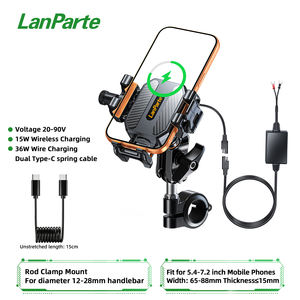 Новинка <span class=keywords><strong>2026</strong></span> года: Держатель для телефона на электровелосипед с беспроводной быстрой зарядкой 15 Вт, двунаправленной системой амортизации и гибким креплением - Product Image 4