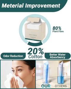 Customized Clean Thick Towel XL Size Face Towel Disposable Eco Friendly <b>Biodegradable</b> Face <b>Wipes</b> Clean Skin Clean Towels - Product Image 2