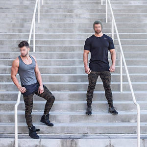 Pantalones de camuflaje verde militar para gimnasio, pantalones de chándal ajustados para Fitness, venta al por mayor - Product Image 2