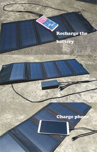 Panneau solaire Portable pliable personnalisé 15w 20w 28w 30w chargeur Usb Port DC Conversion de haute qualité panneau solaire à usage domestique - Product Image 4