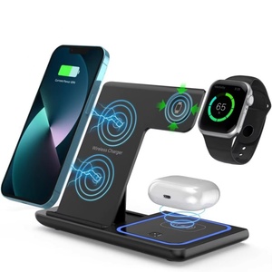 Cargador rápido inalámbrico magnético plegable 3 en <span class=keywords><strong>1</strong></span> para iPhone 15 Apple Watch <span class=keywords><strong>AirPods</strong></span> - Product Image 1