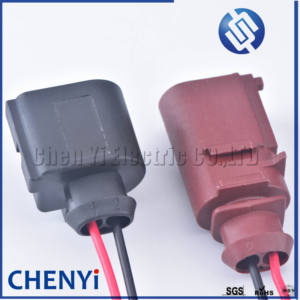 2ピン自動防水センサーリアブレーキキャリパーモーターハーネスコネクタプラグ1J0973722A B6 B7 CC A4 Q3 Q5用 - Product Image 4